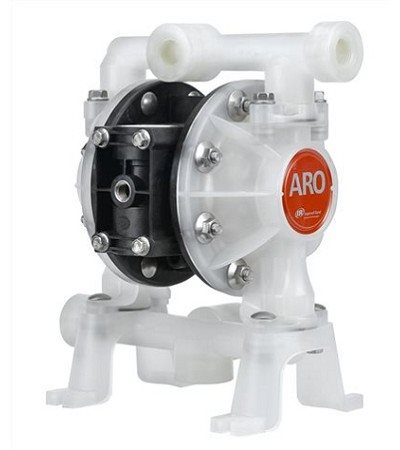 ARO EXP 1/2吋塑膠隔膜泵產品照片，專為酸鹼化學液體輸送設計